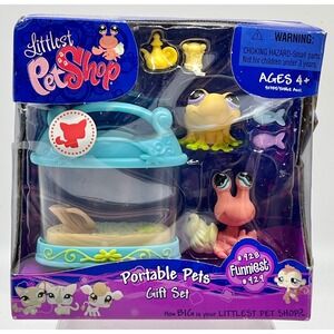 2008 Littlest Pet Shop-Portable Pets Gift Set #928/#929 Funniest BRAND NEW